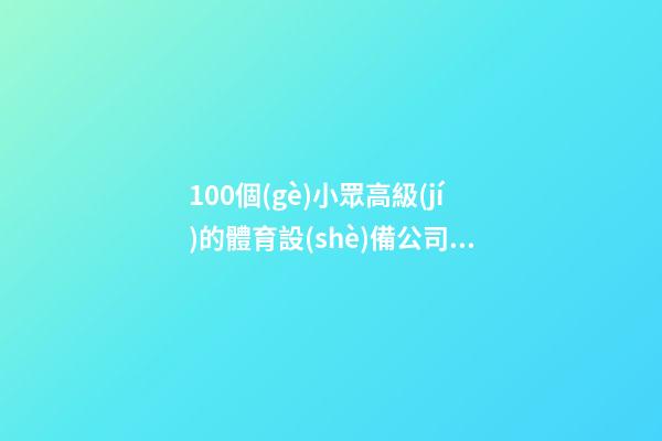 100個(gè)小眾高級(jí)的體育設(shè)備公司名字 參照這批美名適宜